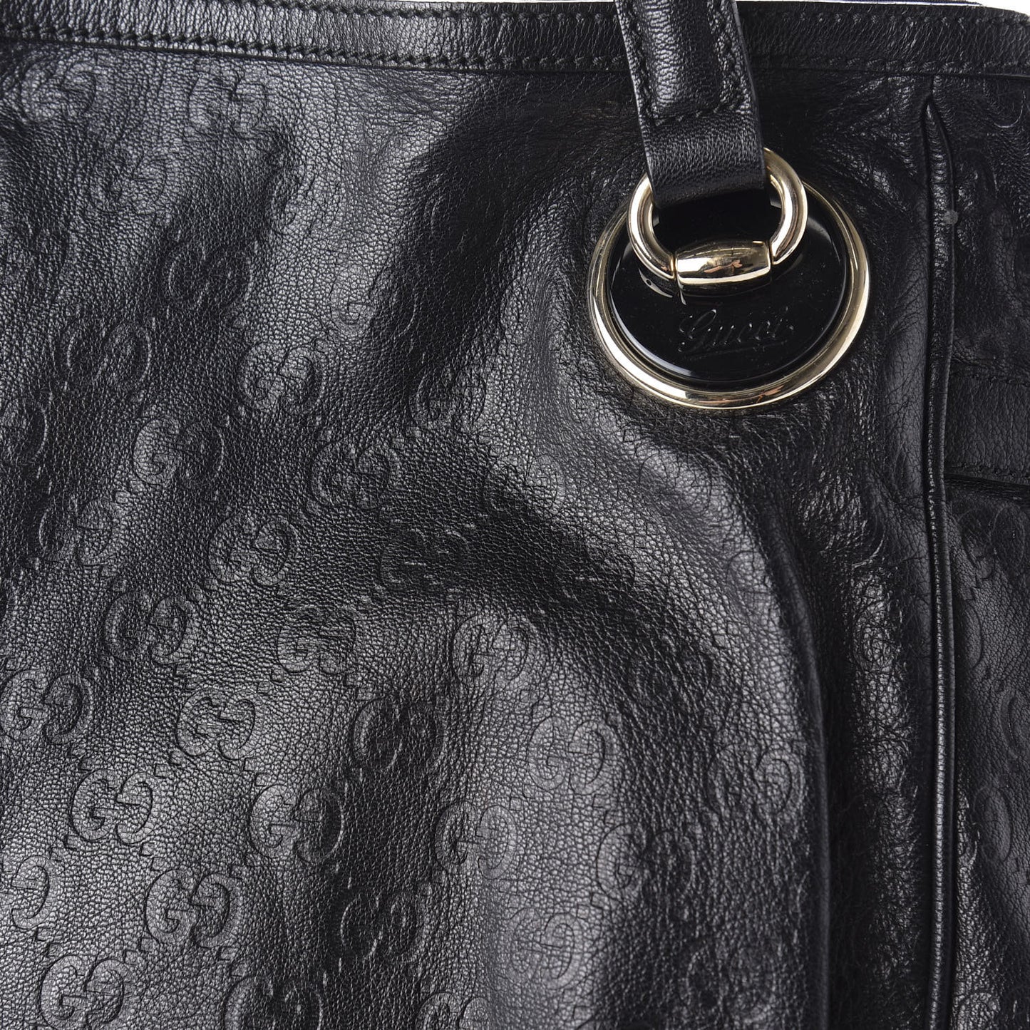 Guccissima Large Full Moon Tote Black