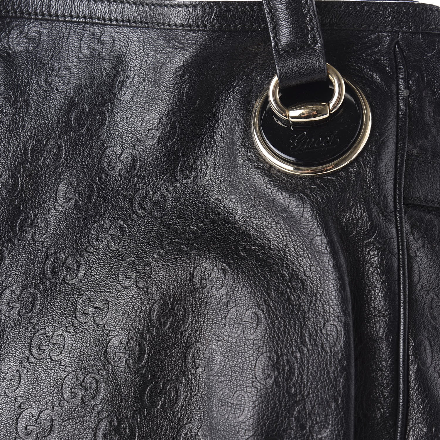 Gucci Guccissima Large Full Moon Tote Black 10 of 12