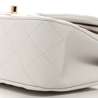 Chanel Caviar Quilted Small Double Flap White 10 of 10