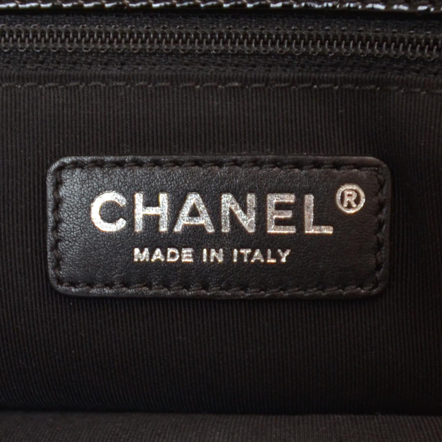 Chanel Patent Grand Shopping Tote GST Black 7 of 9