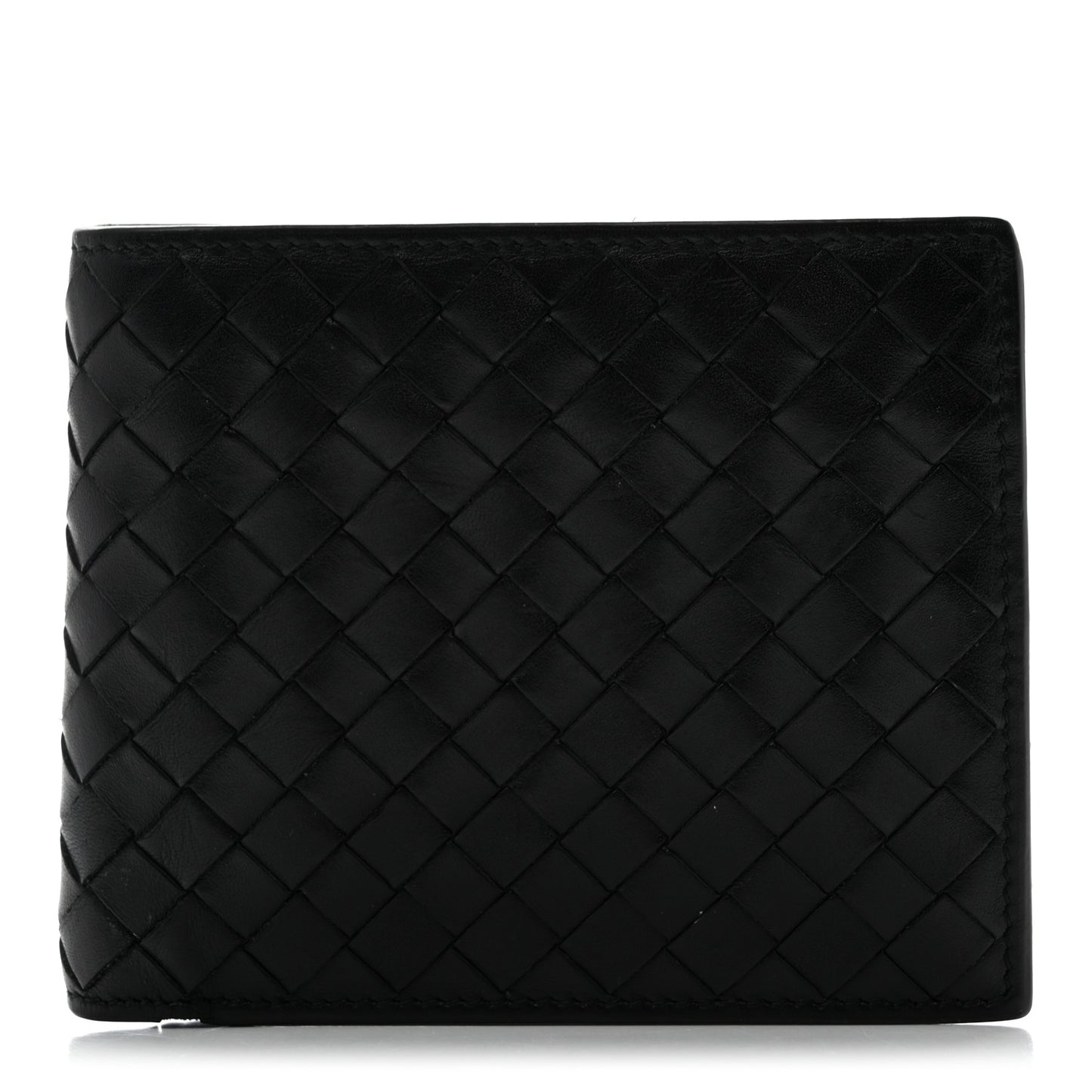 Nappa Intrecciato Bi-Fold Wallet Black