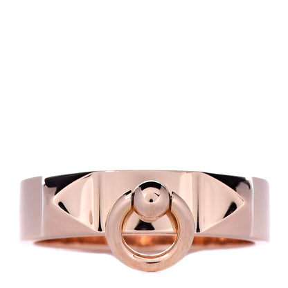 Hermes 18K Rose Gold PM Collier De Chien Ring 53 6.5 1 of 4