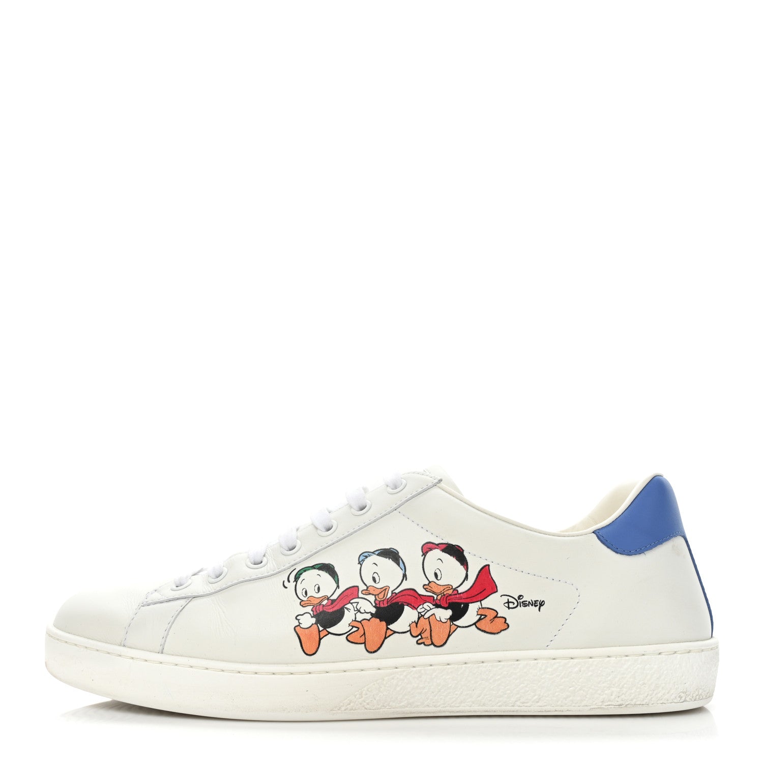 Gucci X DISNEY Calfskin Miro Soft Donald Duck Mens Ace Sneakers 9 White Bright Splash 1 of 13