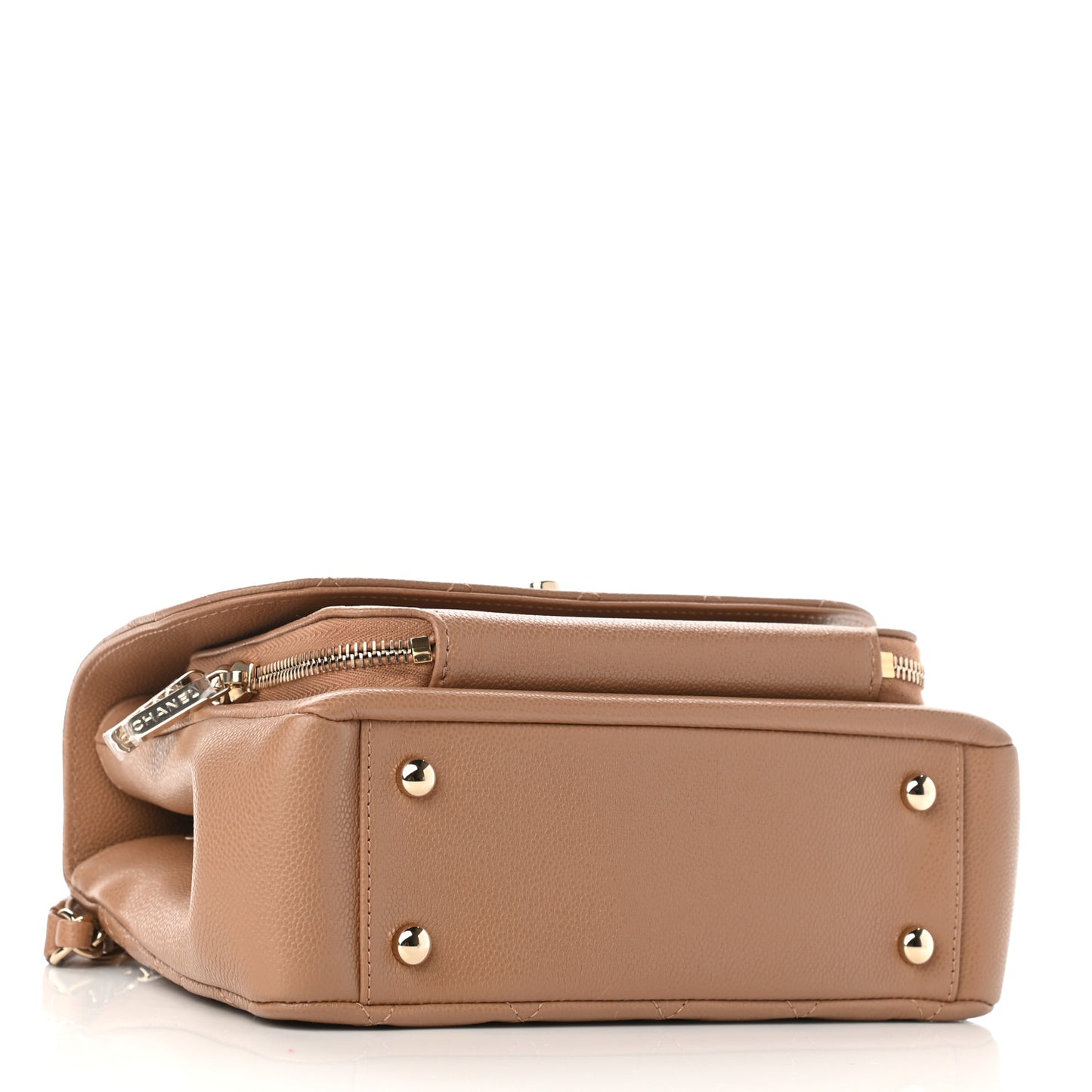 Caviar Quilted Medium Business Affinity Flap Beige