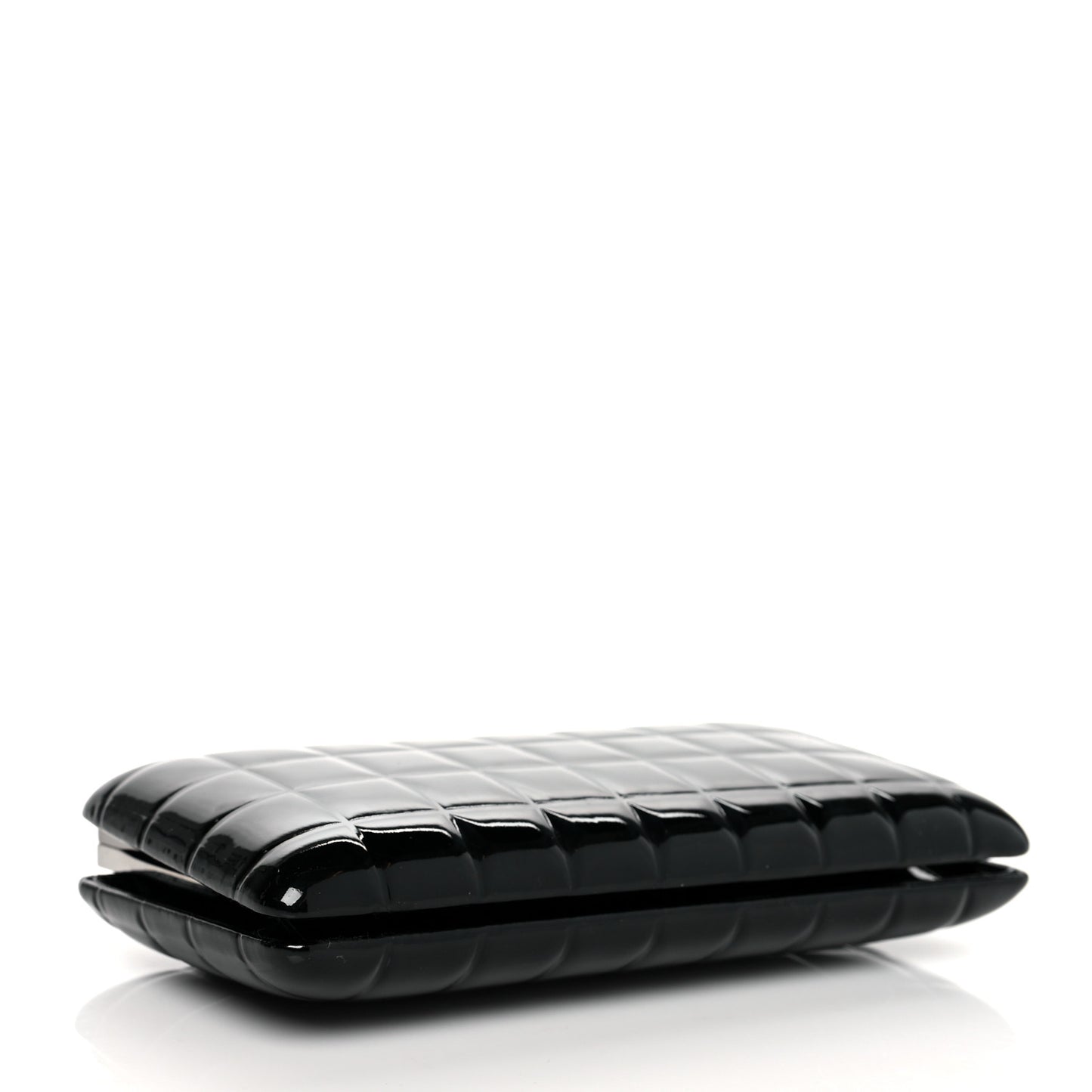 Patent Frame Chocolate Bar Clutch Black