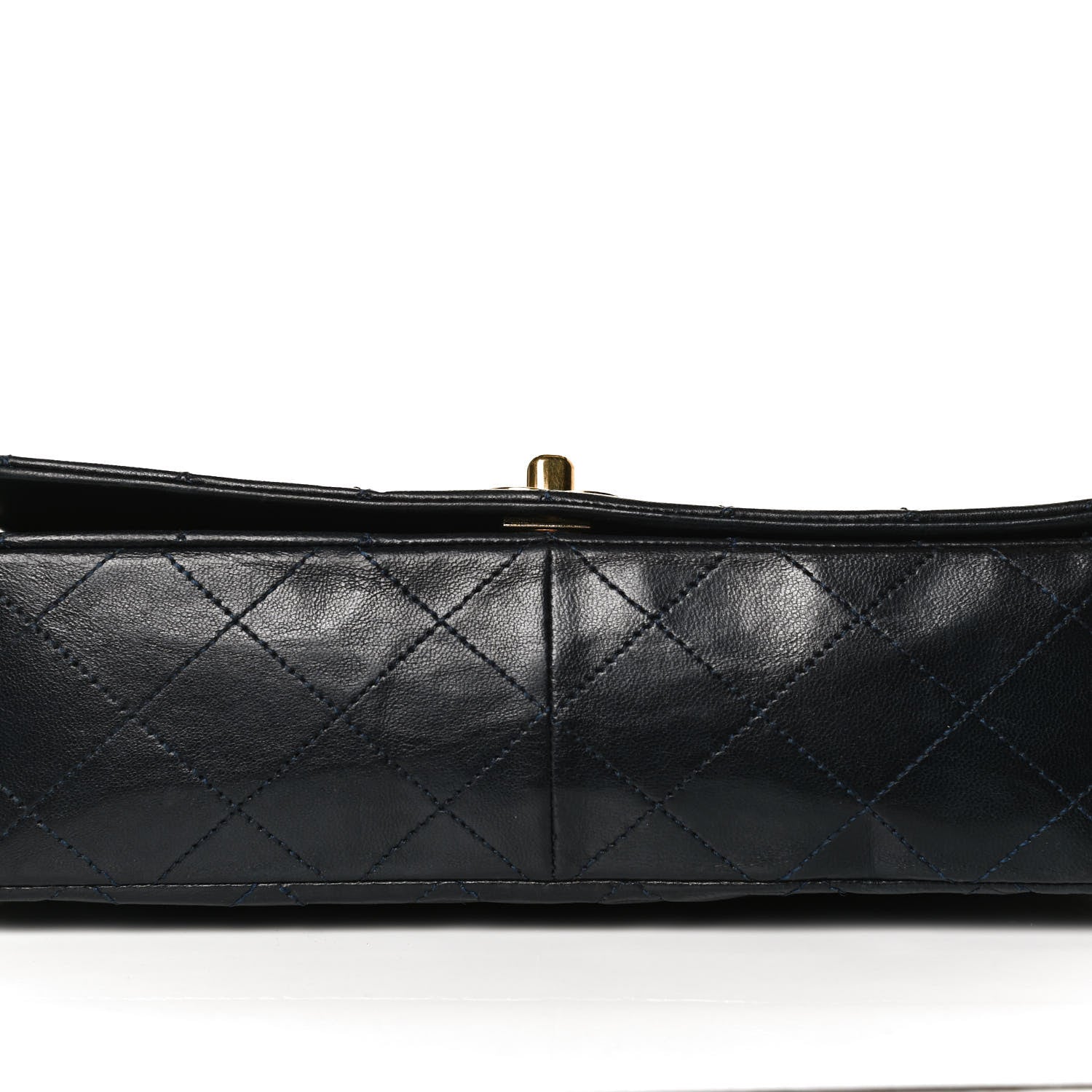 Chanel Lambskin Quilted Small Single Flap Navy 8 of 16
