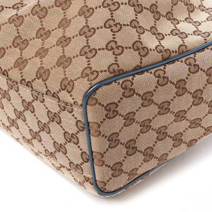 Gucci Monogram Medium Sukey Tote Metallic Blue 5 of 8