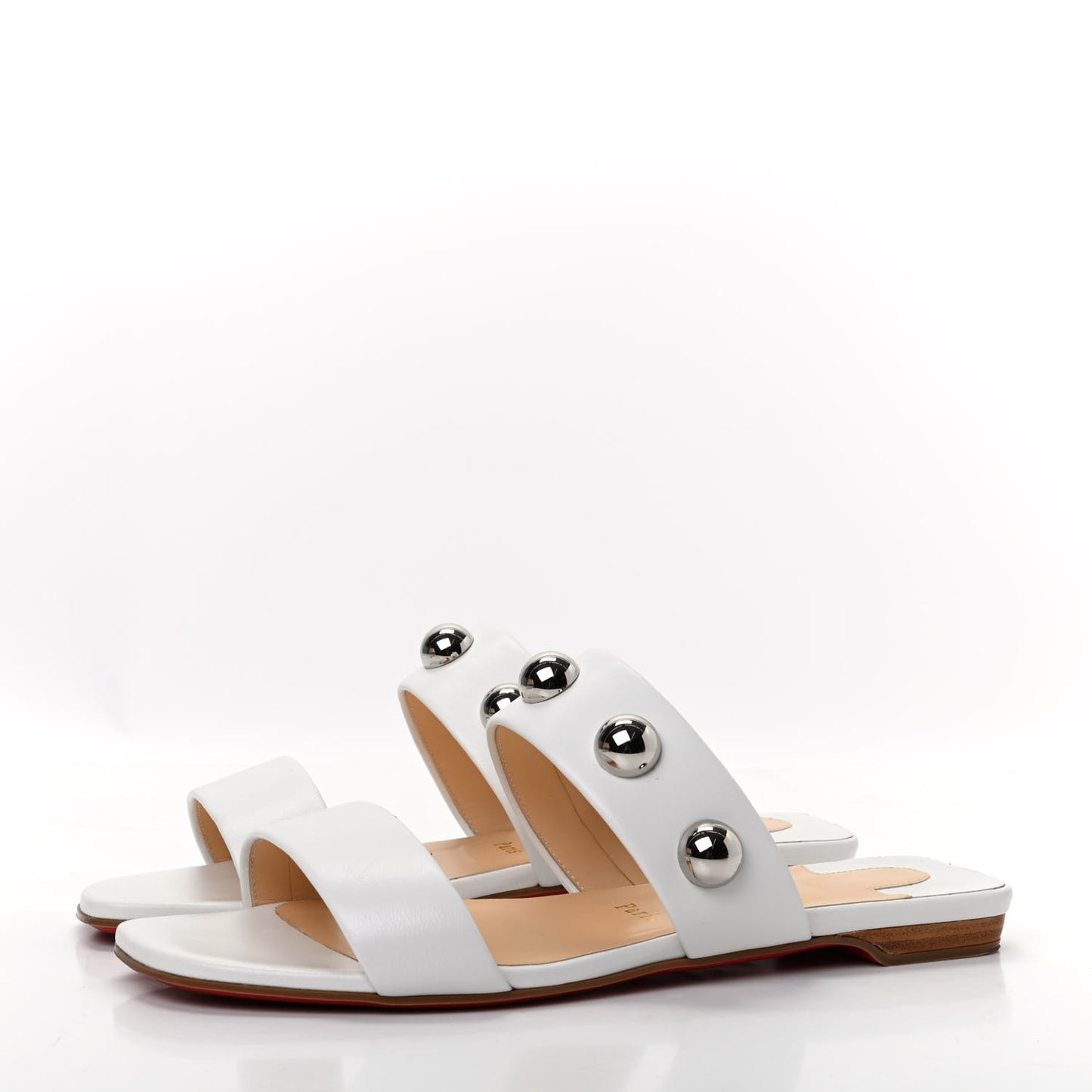 Nappa Simple Bille Slide Sandals 38.5 White