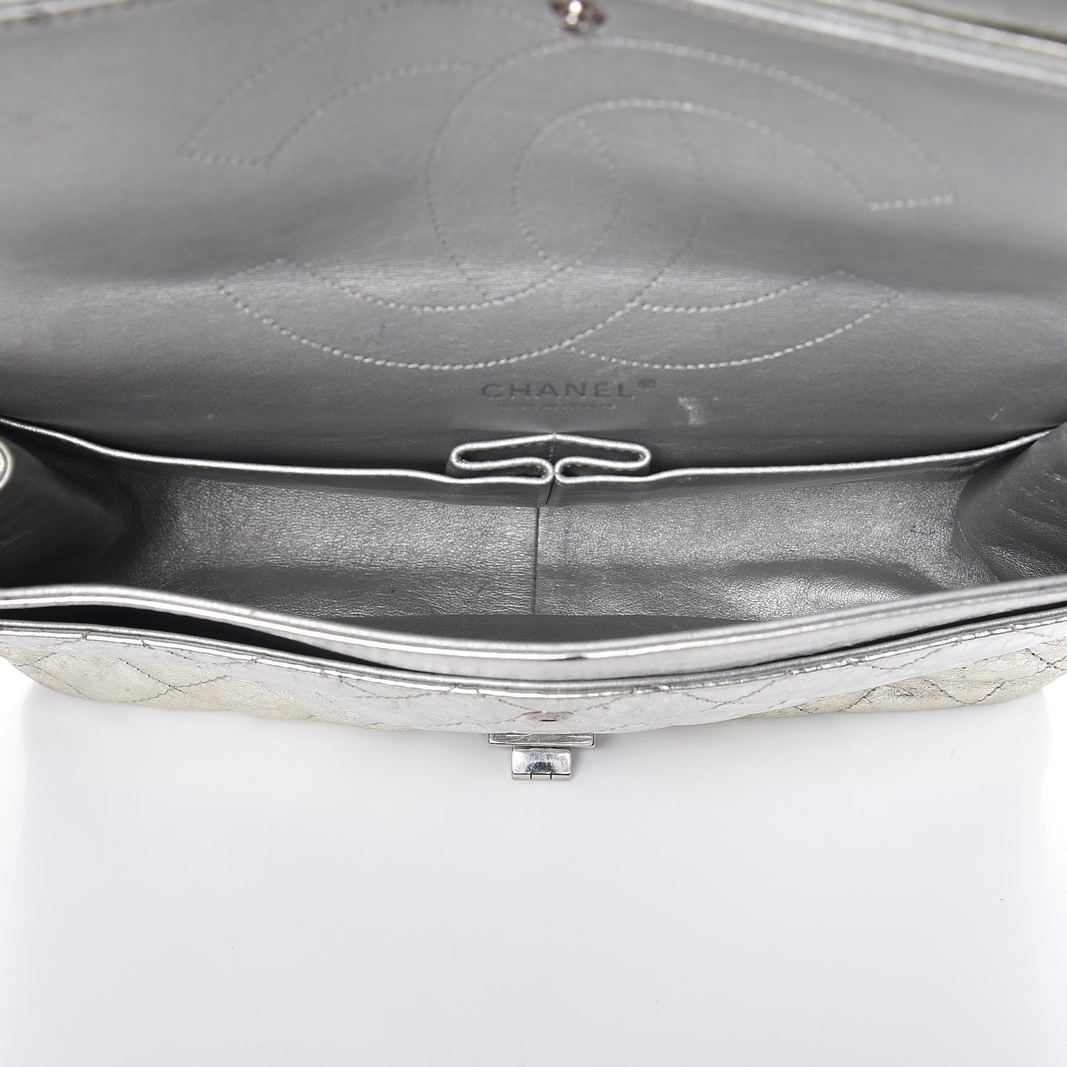 Chanel Metallic Aged Calfskin Quilted 2.55 Reissue 227 Flap Silver 6 of 22