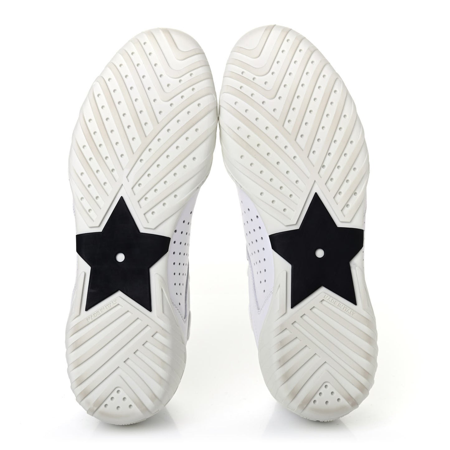 Smooth Calfskin Suede D-Fence Sneakers 37 White