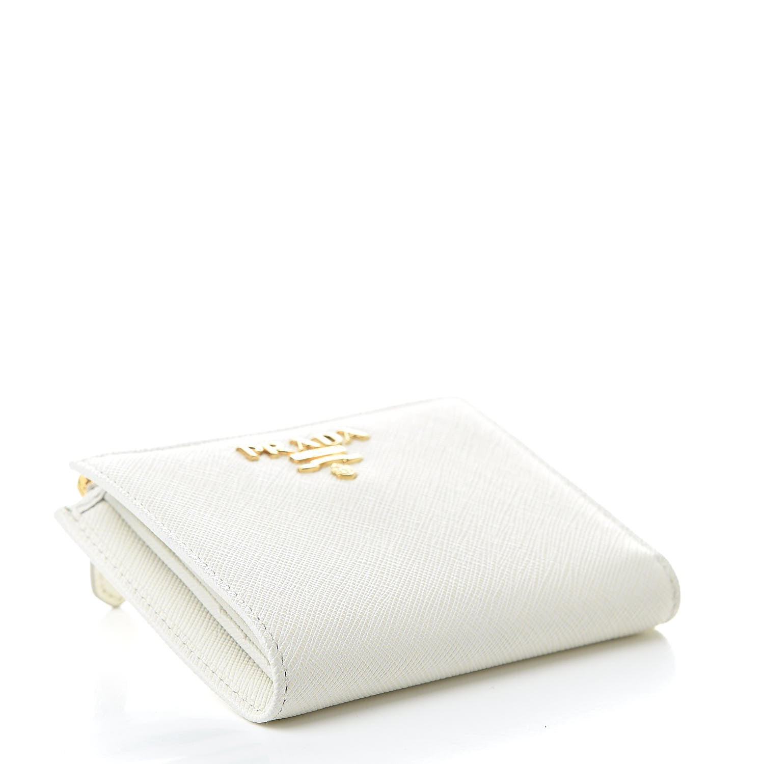 Prada Saffiano Metal Wallet Bianco 4 of 13