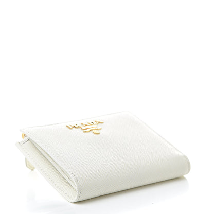 Prada Saffiano Metal Wallet Bianco 4 of 13