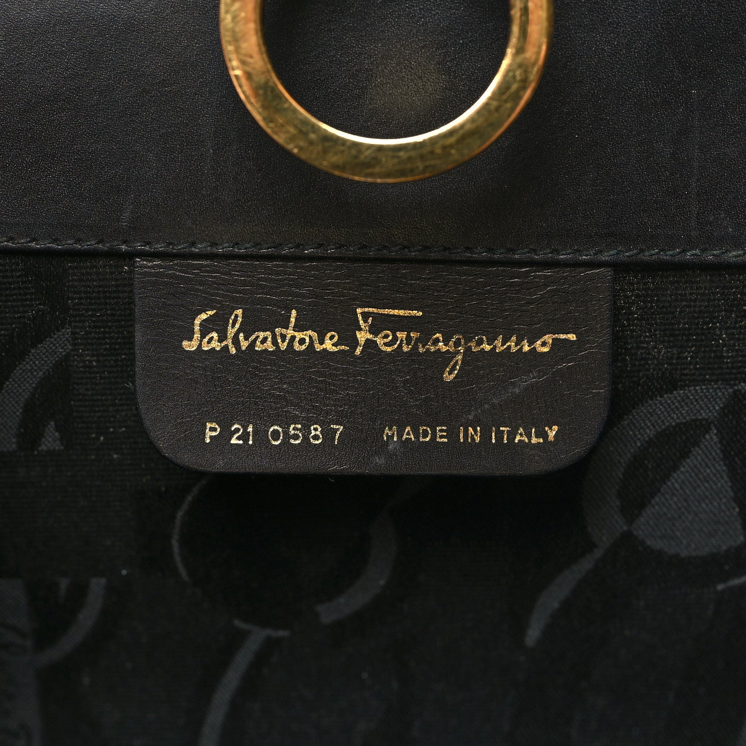 Salvatore Ferragamo Calfskin Diana Clutch Black 6 of 10