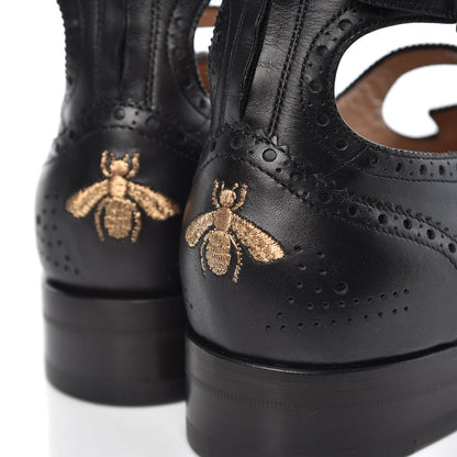 Gucci Calfskin Queercore Brogue Knee High Boots 39.5 Black 9 of 9