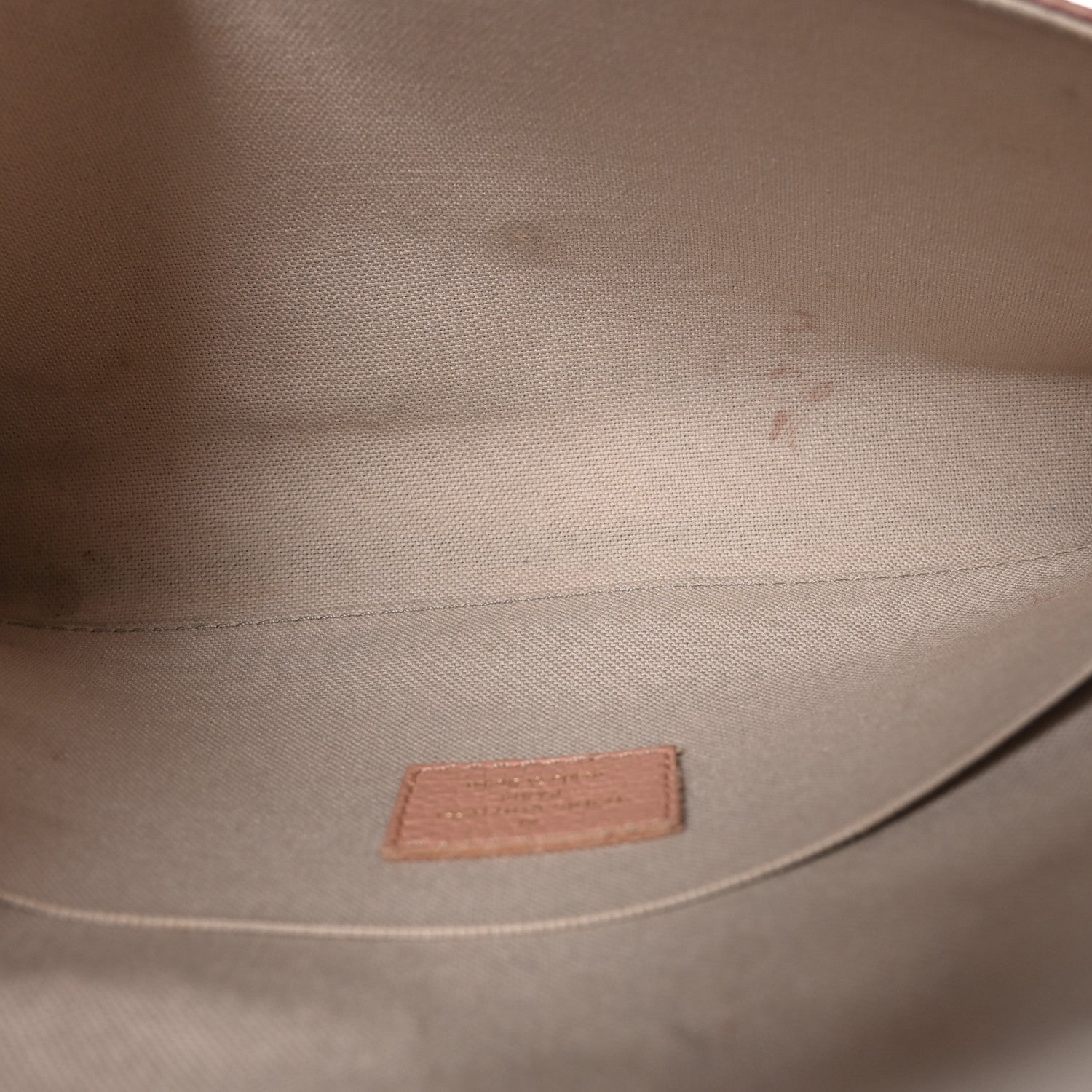 Louis Vuitton Empreinte Monogram Giant Felicie Pochette Chain Wallet Rose Trianon Creme 6 of 12