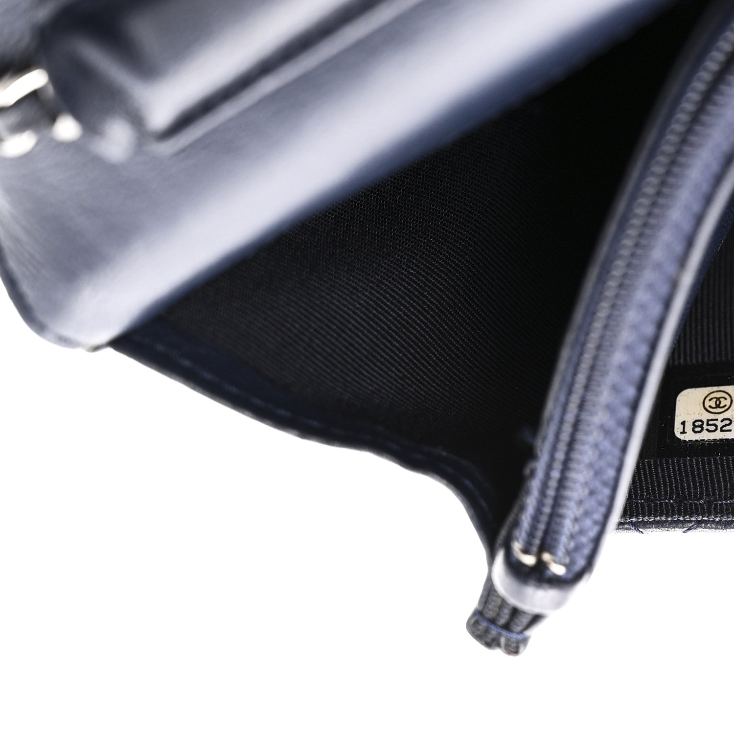Chanel Lambskin Quilted Wallet On Chain WOC Navy Blue 8 of 11