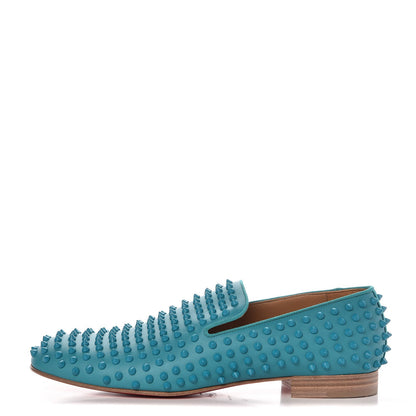 Christian Louboutin Mens Calfskin Rollerboy Spikes Flat Loafers 44 Riviera 1 of 8