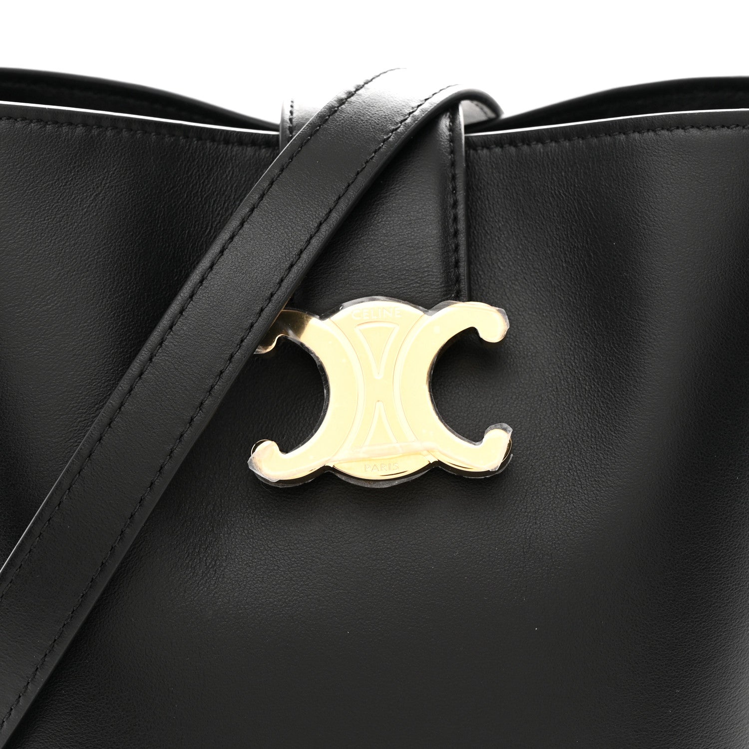 Celine Smooth Calfskin Triomphe Small Louise Bag Black 7 of 10