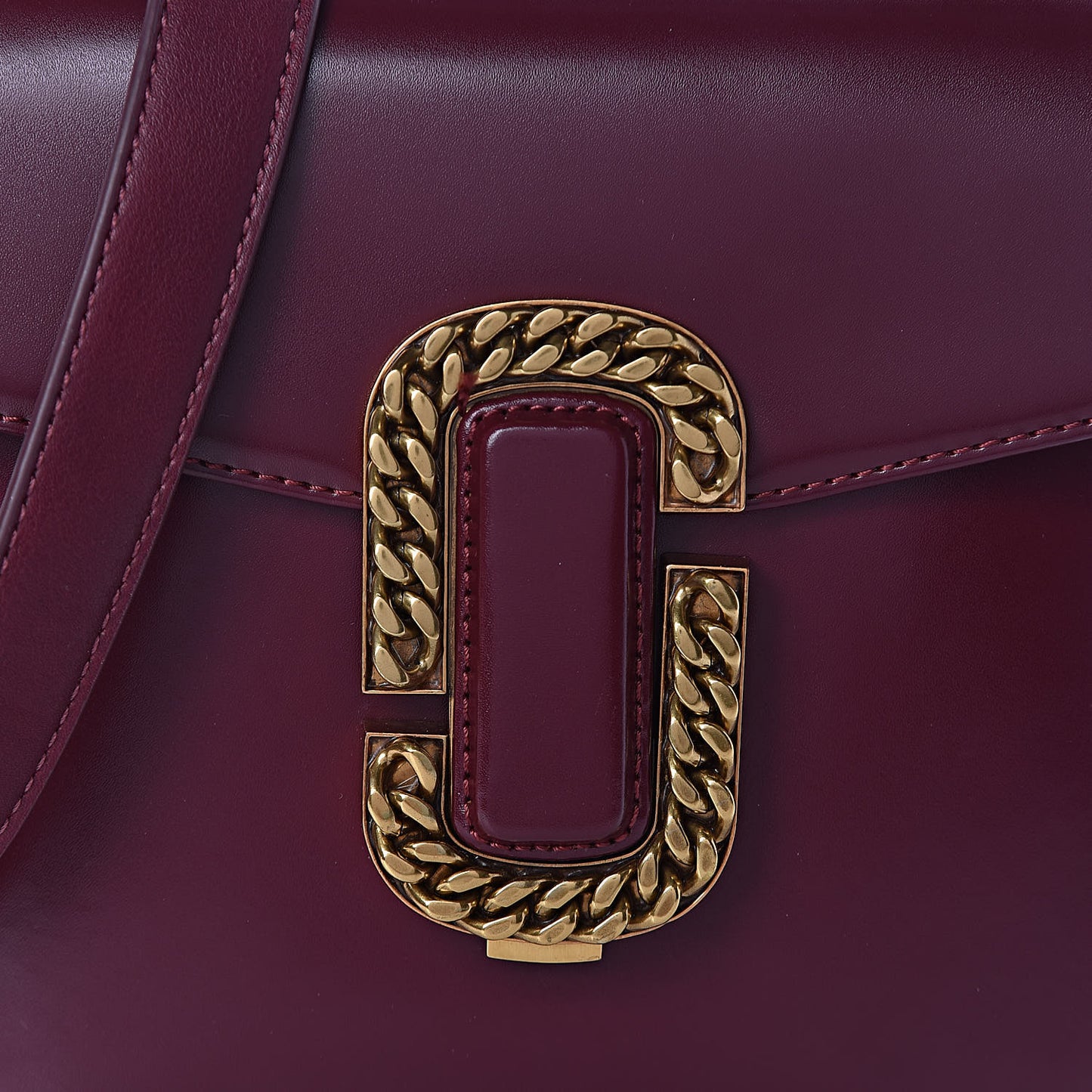 Calfskin St. Marc Shoulder Bag Burgundy