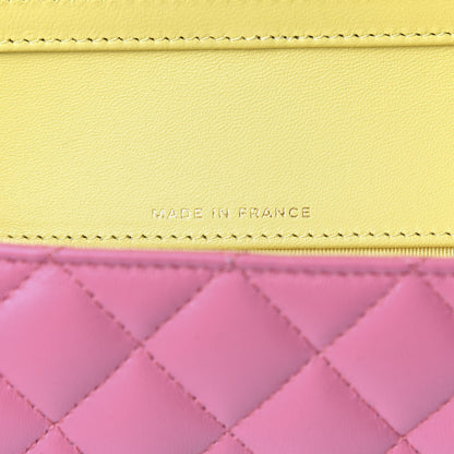 Chanel Lambskin Quilted Glasses Case With Chain Pink Yellow 7 of 10