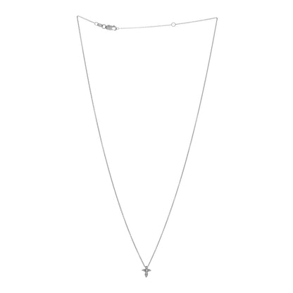 Roberto Coin 18K White Gold Diamond Tiny Treasures Baby Cross Pendant Necklace 3 of 4