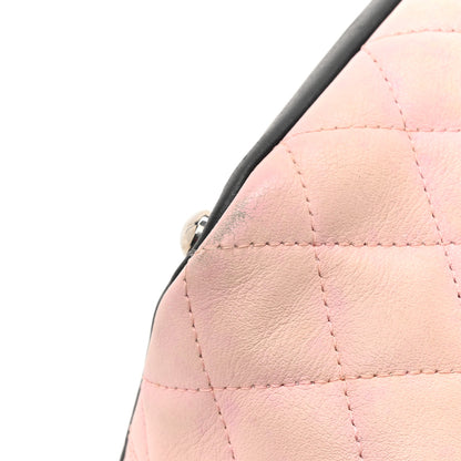 Chanel Calfskin Quilted Medium Cambon Tote Pink Black 14 of 19