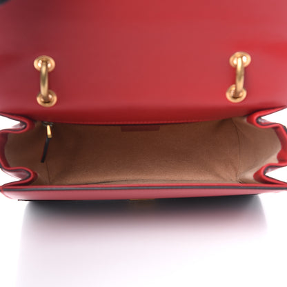 Gucci Calfskin Sylvie Web Queen Margaret Shoulder Bag Blue Agata Hibiscus Red Mystic White 5 of 11