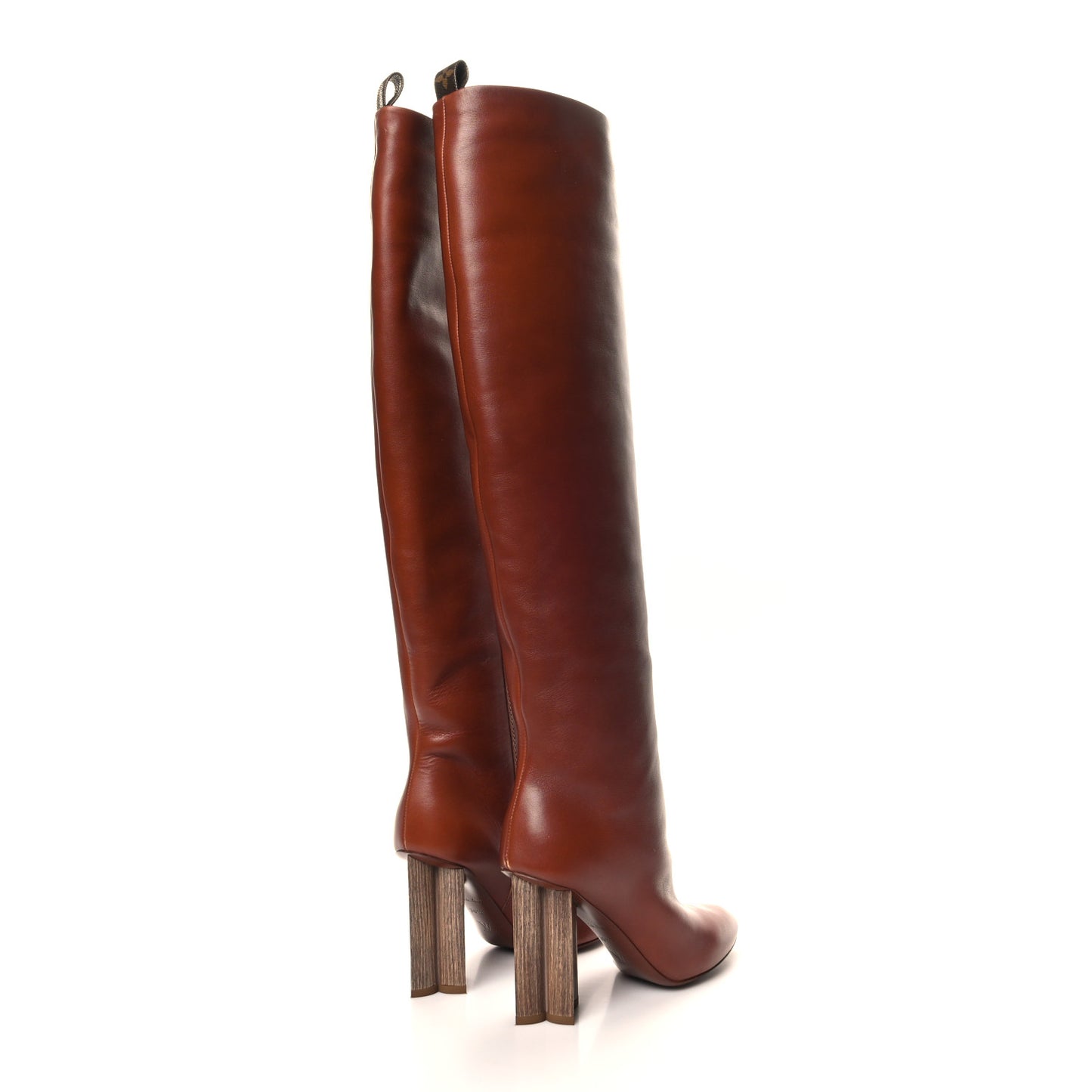 Calfskin Silhouette High Boots 36.5 Cognac