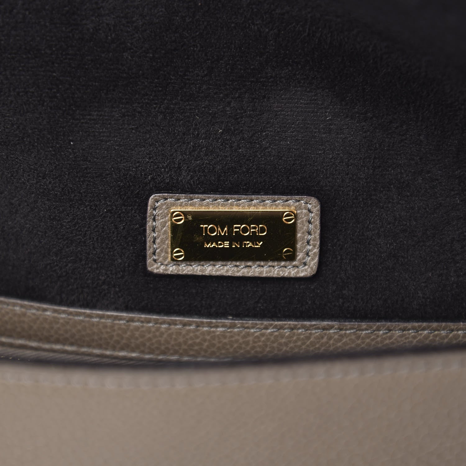 Tom Ford Pebbled Calfskin Jennifer East West Crossbody Bag Graphite 7 of 12