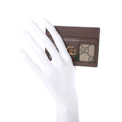 Gucci GG Supreme Monogram Ophidia Card Holder Brown 2 of 7
