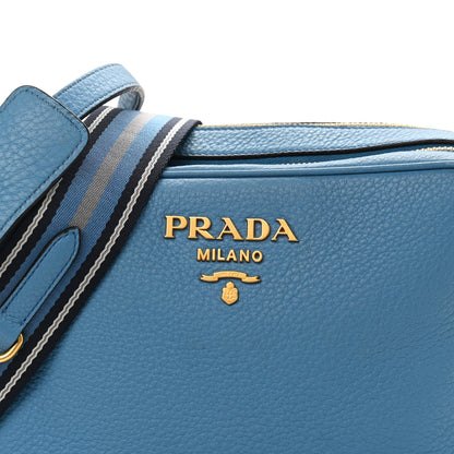Prada Vitello Daino Medium Double Zip Shoulder Bag Mare 9 of 12