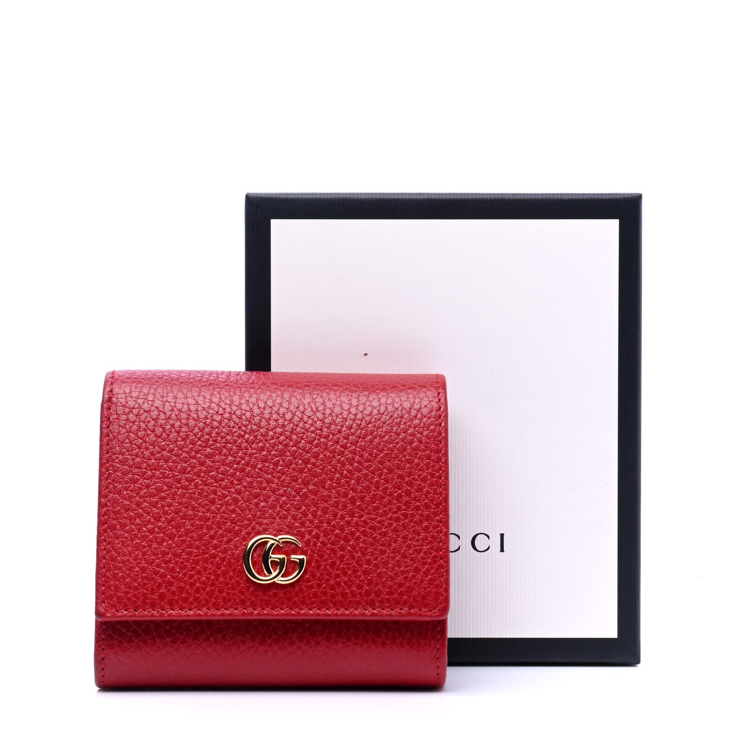 Dollar Calfskin Medium GG Marmont Wallet Red