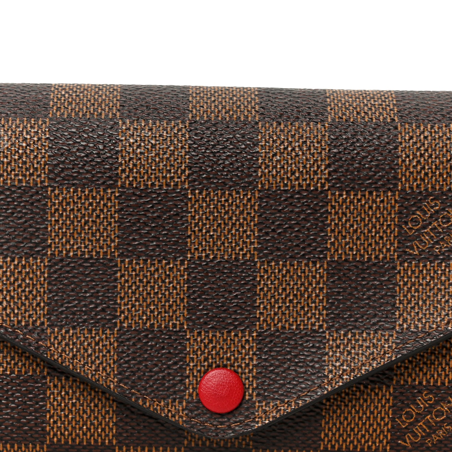 Louis Vuitton Damier Ebene Josephine Wallet Red 14 of 15