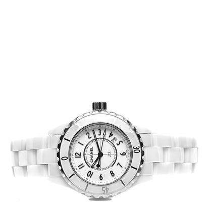 Chanel Stainless Steel Ceramic 33mm J12 Quartz Watch White 2 of 4