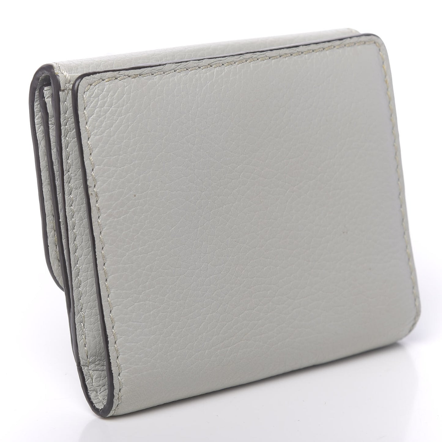 Grained Calfskin Marcie Square Wallet Atoll Blue