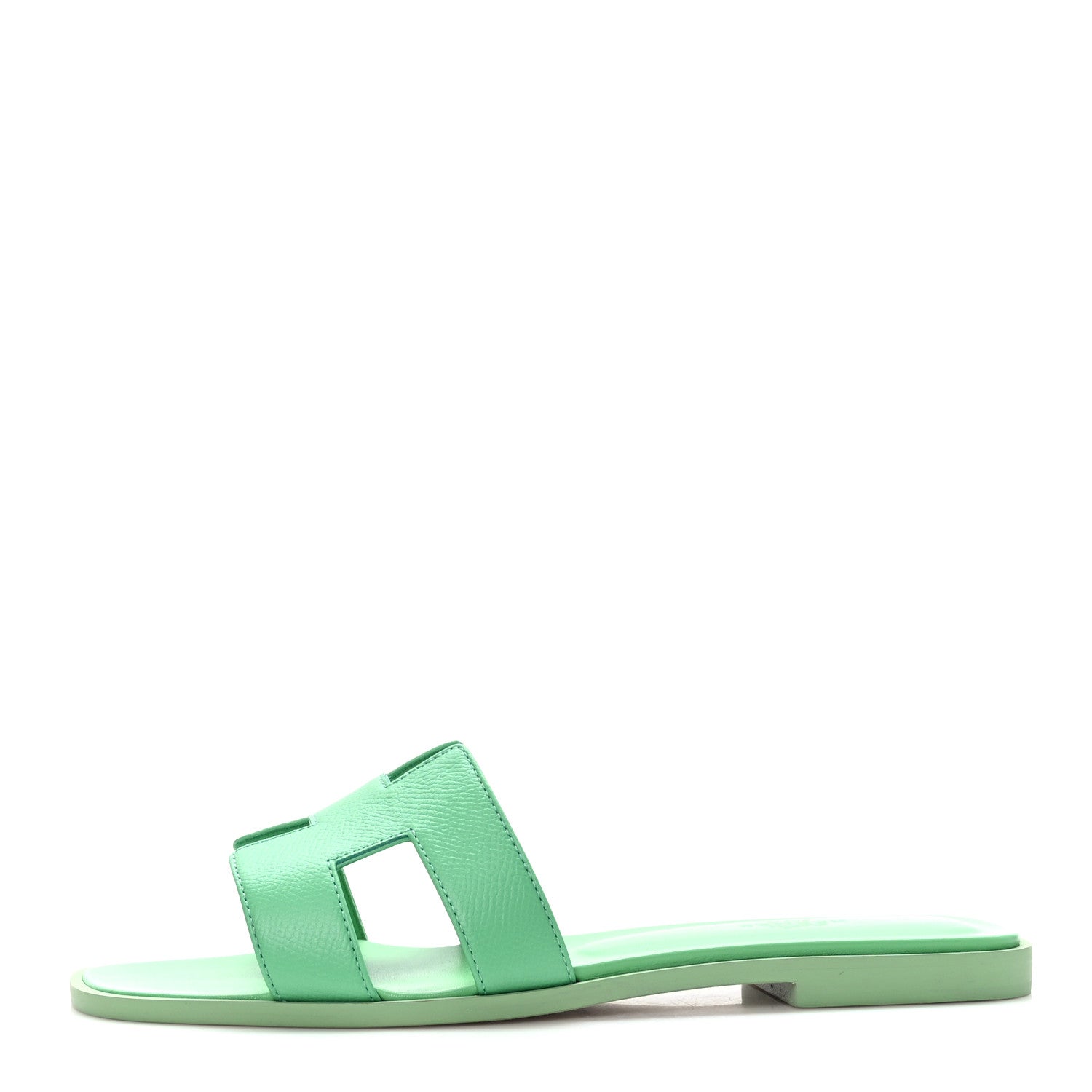 Hermes Epsom Oran Sandals 39 Vert Pomme 1 of 9