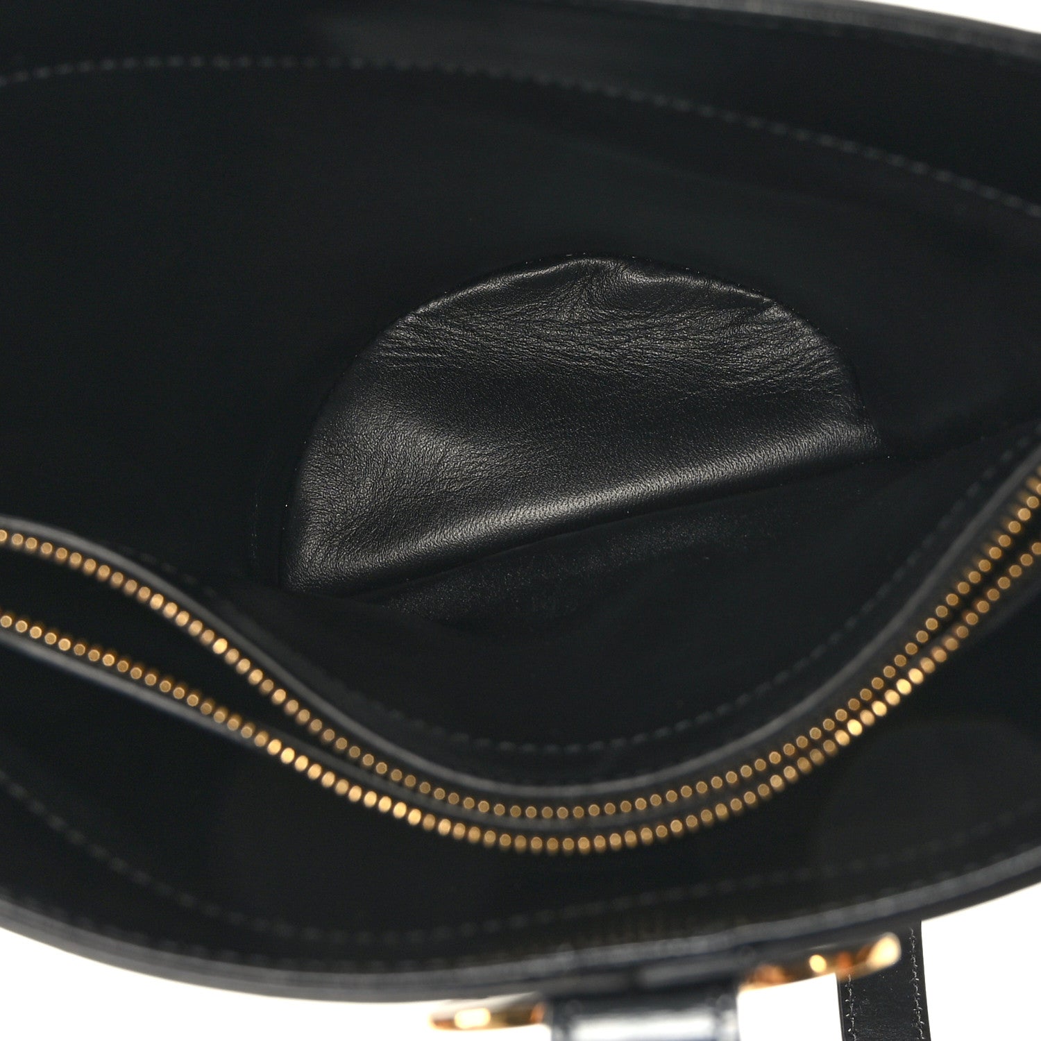 Celine Shiny Calfskin Triomphe Bucket Bag Black 5 of 9
