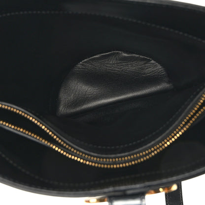Celine Shiny Calfskin Triomphe Bucket Bag Black 5 of 9