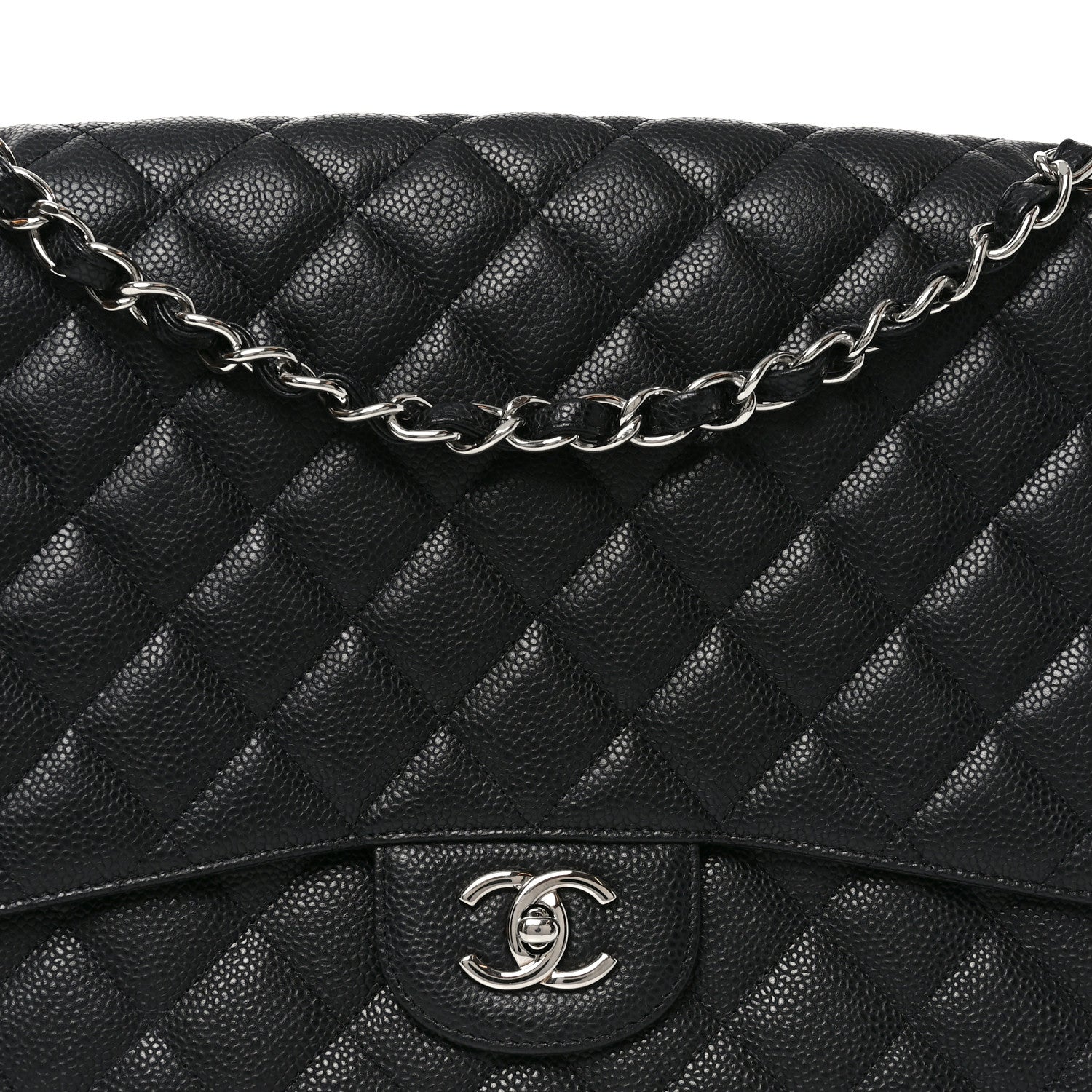 Chanel Caviar Quilted Maxi Single Flap Black 8 of 10