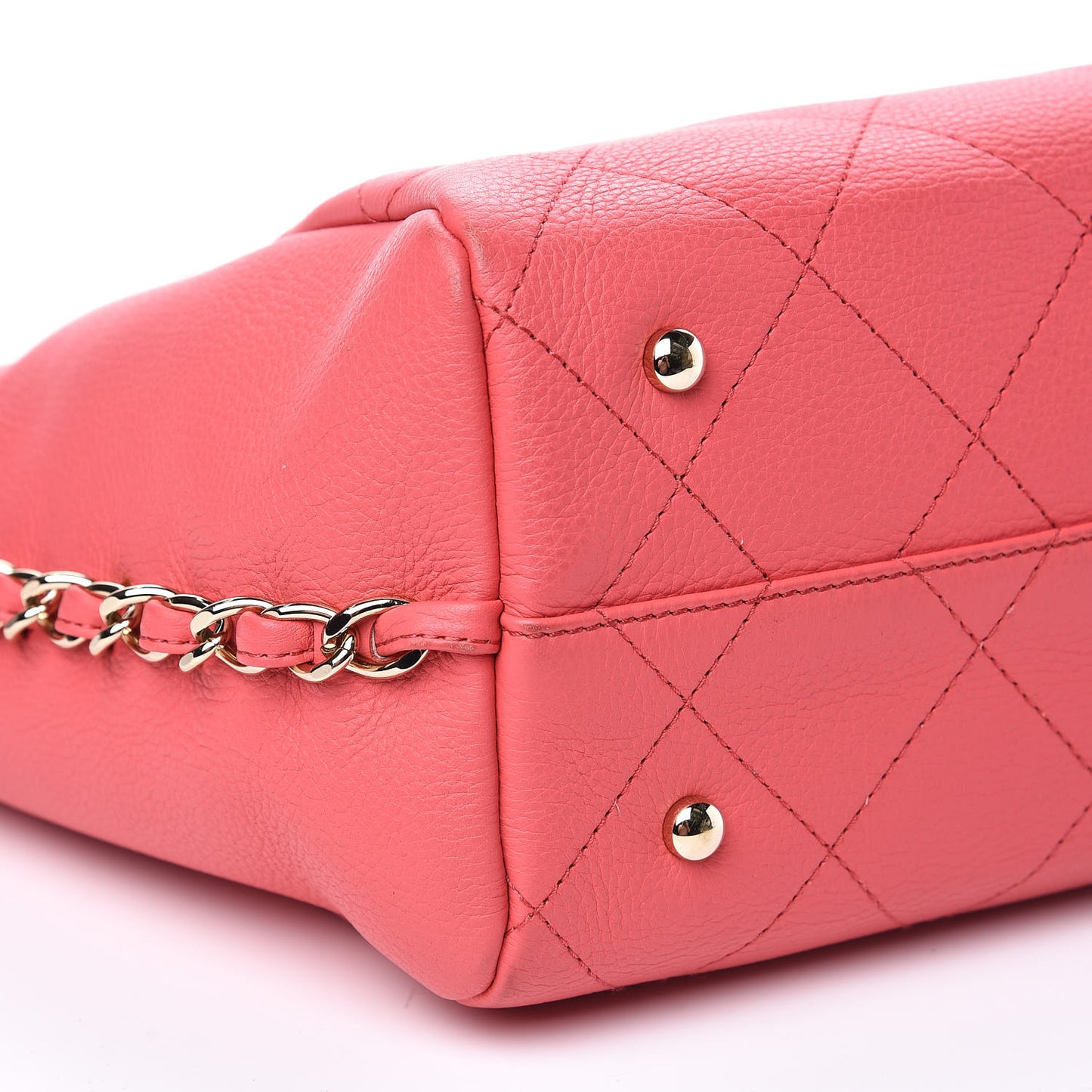 Bullskin Stitched Small Shopping Tote Pink