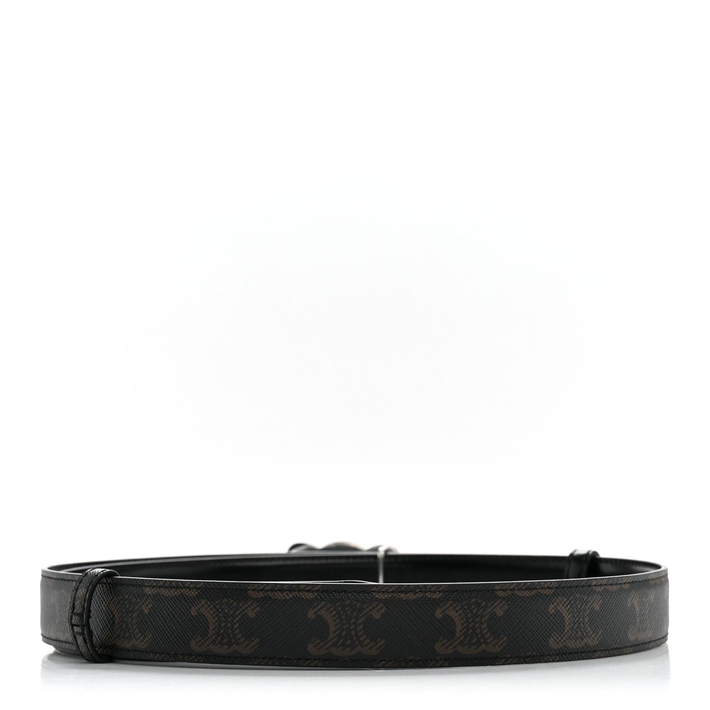 Canvas Calfskin Reversible 25mm Triomphe Belt 85 34 Black