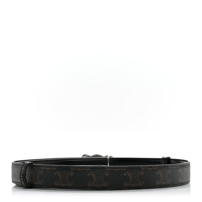 Celine Canvas Calfskin Reversible 25mm Triomphe Belt 85 34 Black 4 of 7