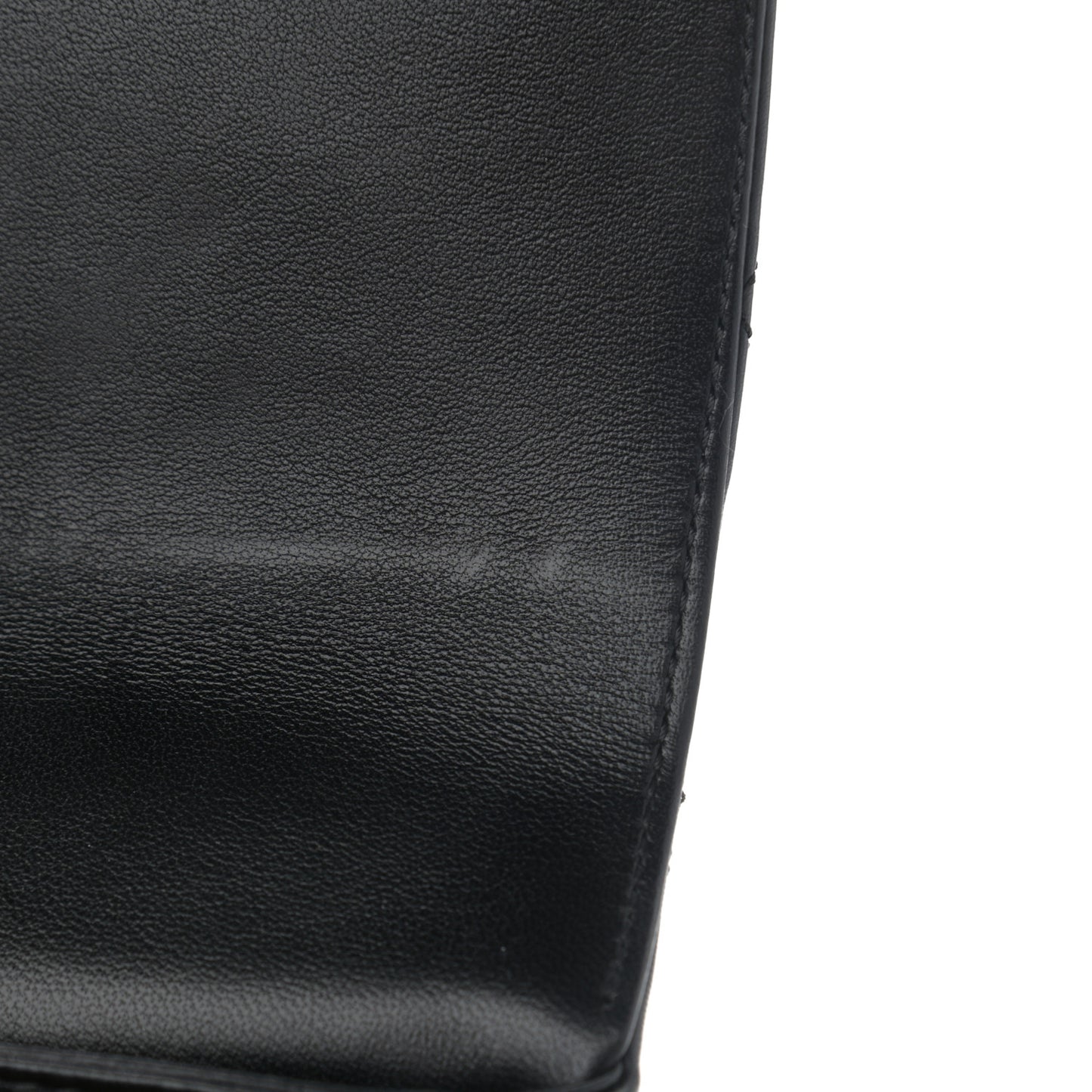 Lambskin Quilted Mini CC Crystal Logo Chain Flap Black