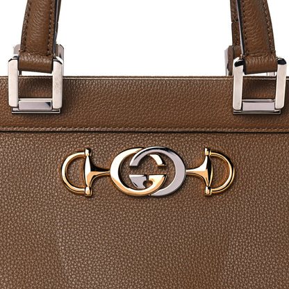 Gucci Grainy Calfskin Medium Zumi Top Handle Bag Friky Taupe 10 of 12