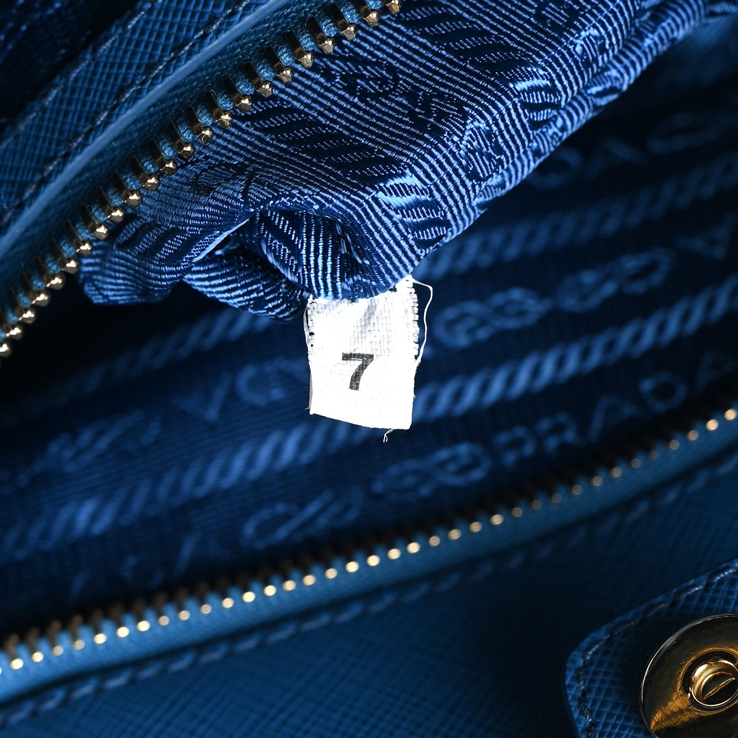Prada Saffiano Lux Medium Promenade Tote Cobalto 8 of 11