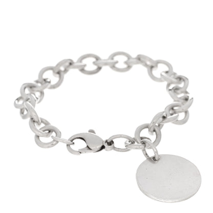 Tiffany Sterling Silver Round Tag Charm Bracelet 1 of 3