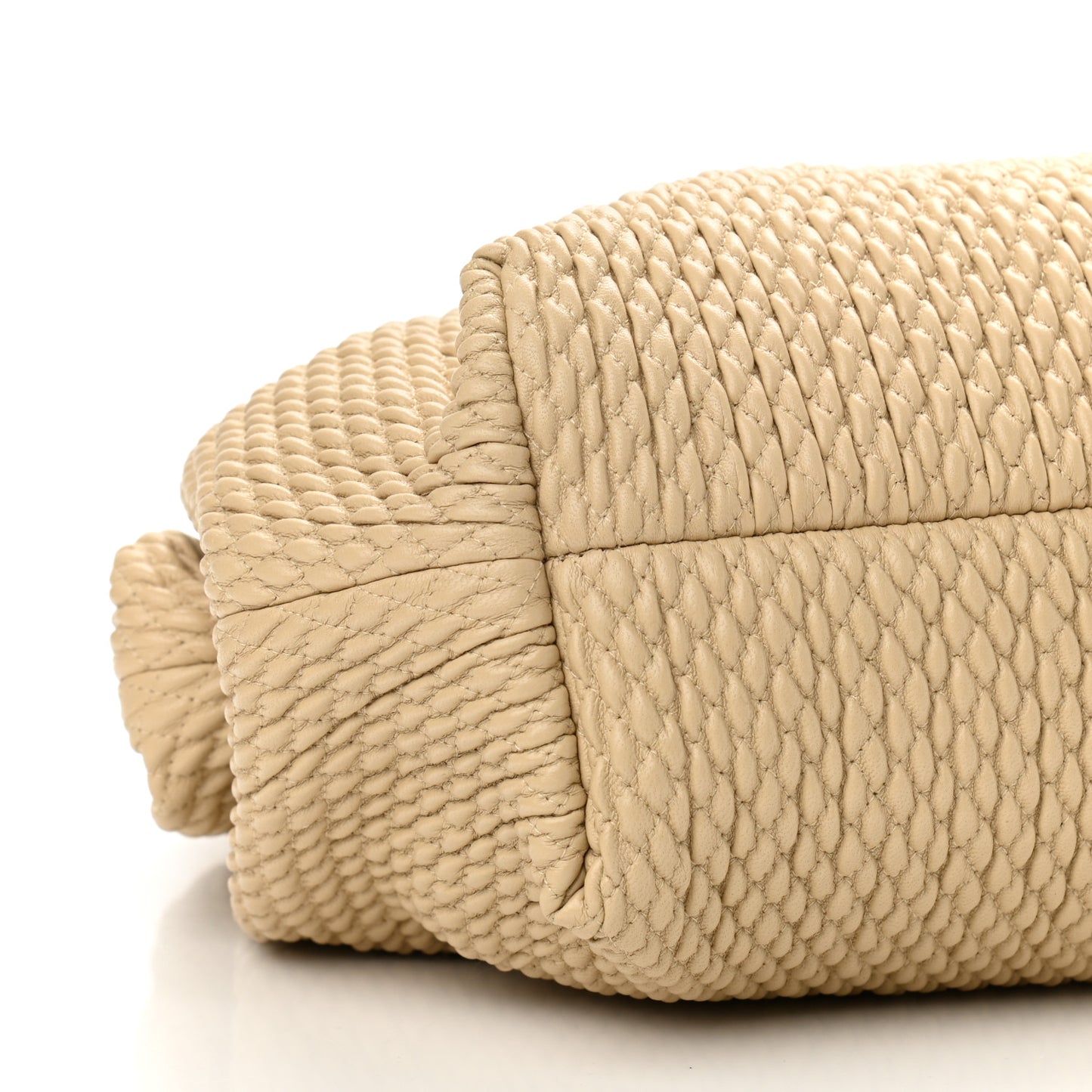 Lambskin Knit Large The Point Triangle Bag Porridge