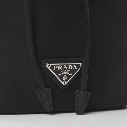 Prada Saffiano Tessuto Nylon Vela Bucket Wristlet Black 9 of 9