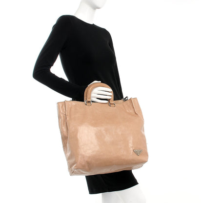 Prada Vitello Shine Tote Cammeo 3 of 11