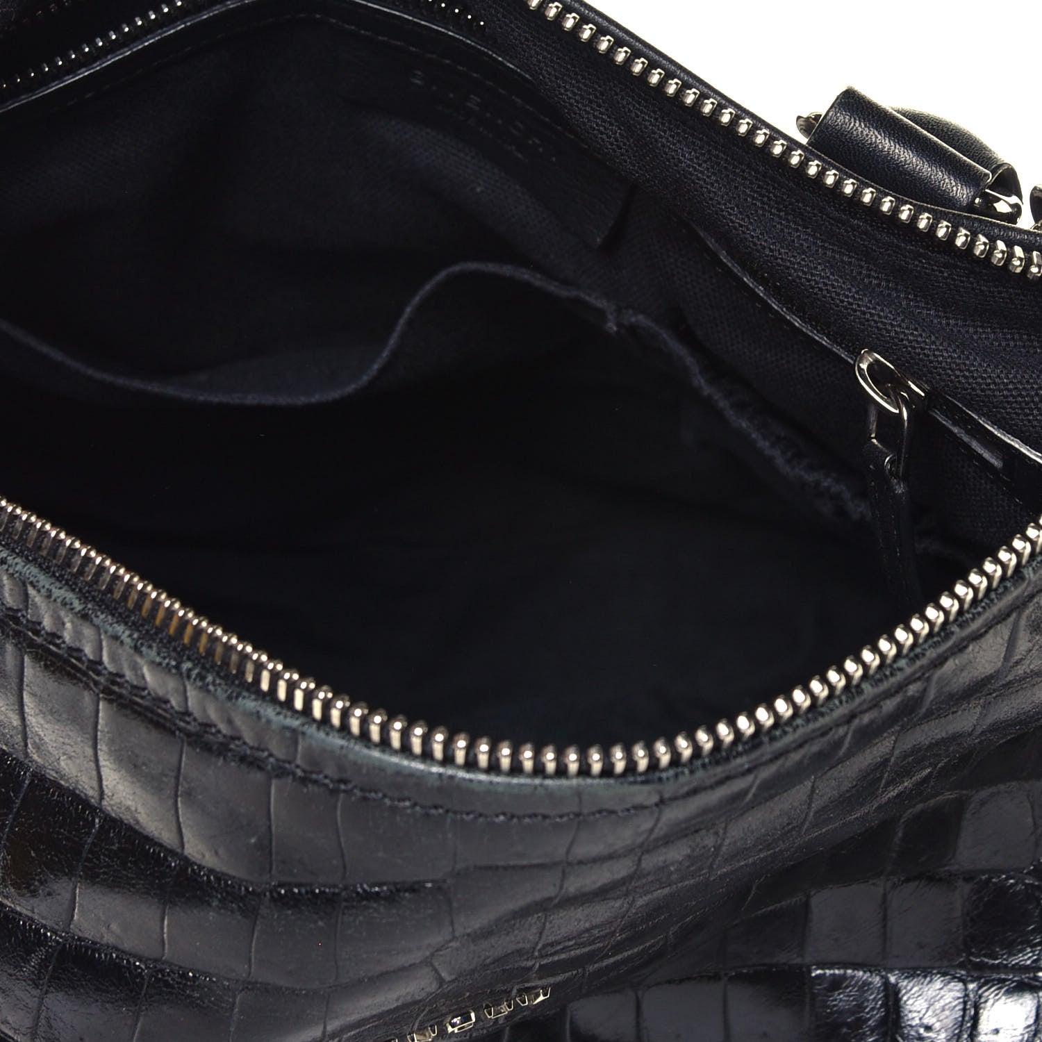 Givenchy Calfskin Crocodile Embossed Medium Pandora Black 5 of 5